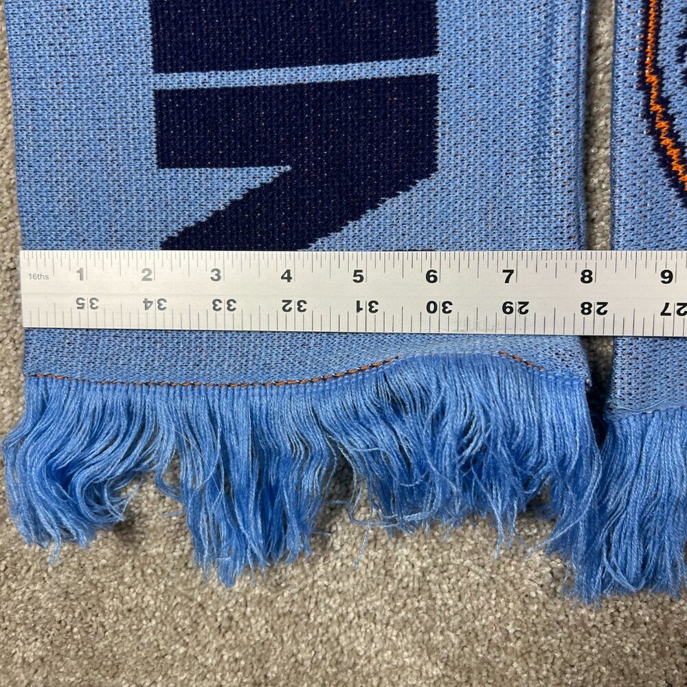 Adidas Unisex OSFA Blue Knit Winter Fringe New York City FC MLS Scarf NWT - Picture 9 of 9